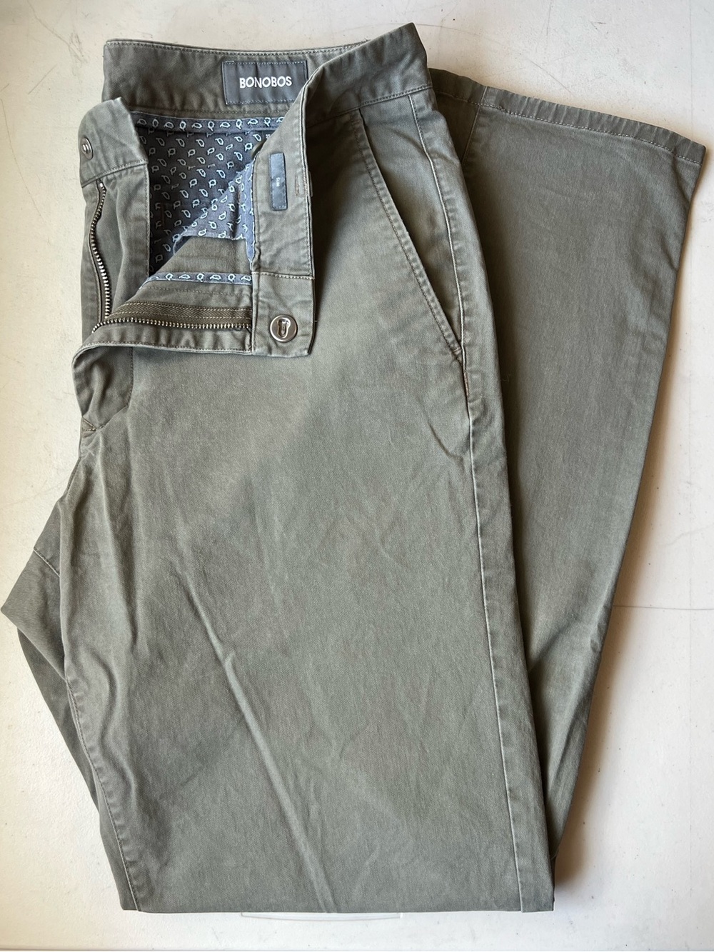 Bonobos Olive Chino Pants for Men